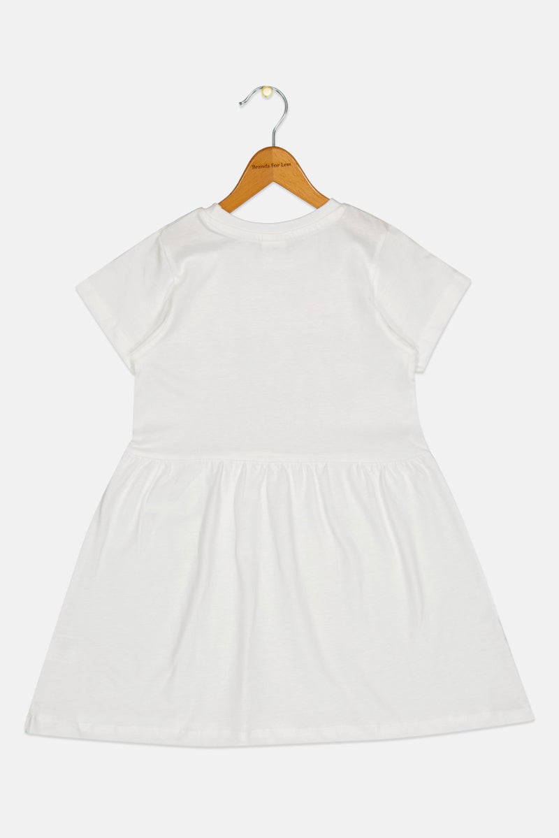 Peanuts Kids Girl Graphic Print Dress, White - Image 3